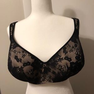 Lane Bryant Cacique Black Lace Bra 42G